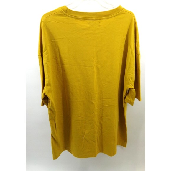 Zara women's t-shirt mustard Yellow Eternal Forever Size Med - Picture 5 of 7